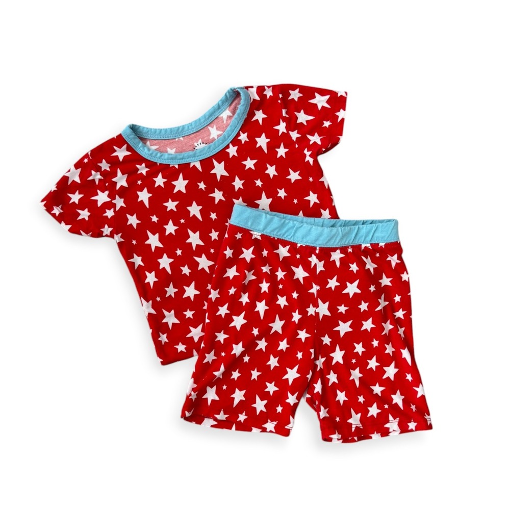 Sleepy Drew Toddler 3T Red White Star Short Sleeve Pajama Set